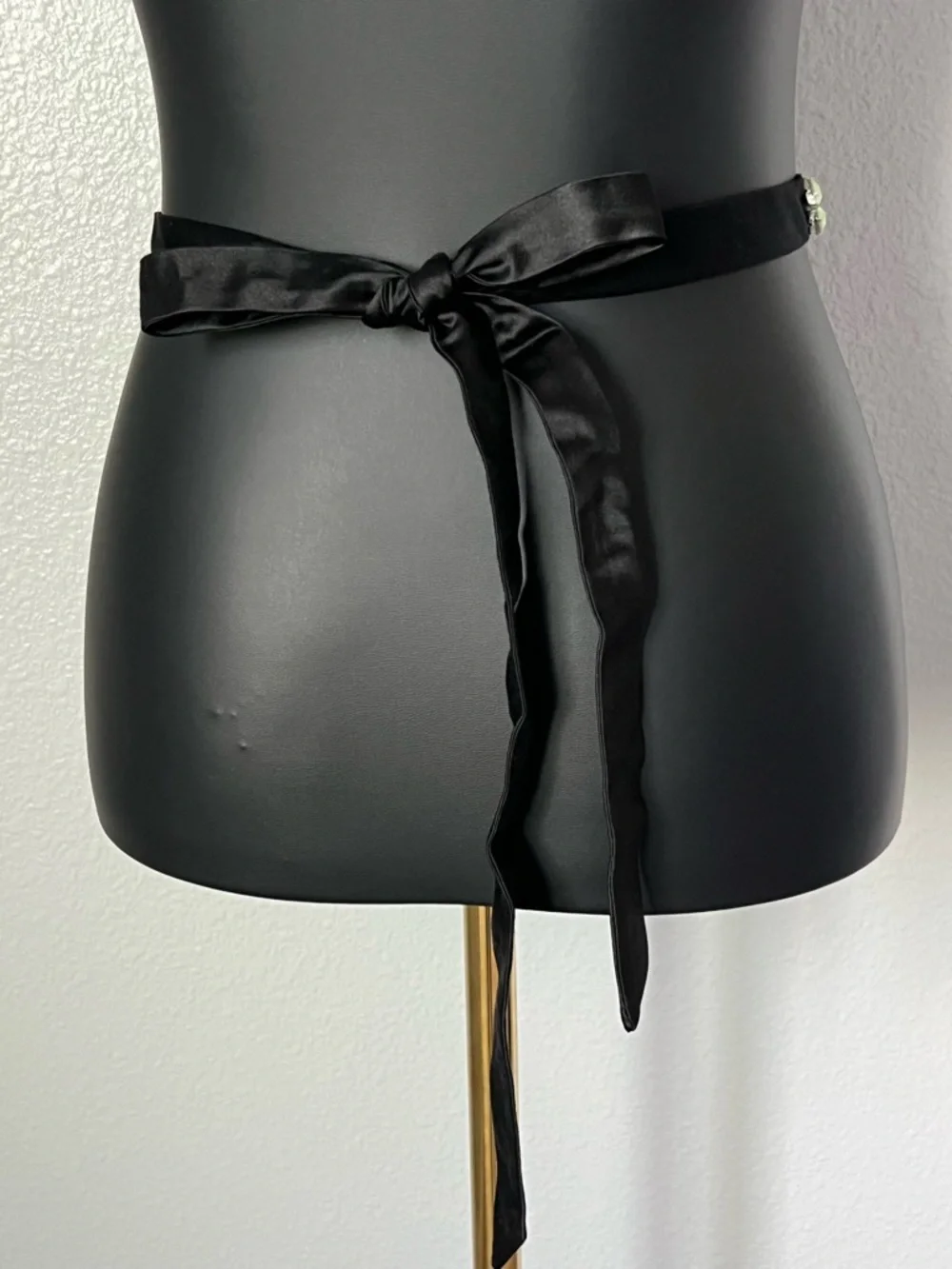 J. Crew Black Belt with Mint Beaded Trim - Picture 3 of 4
